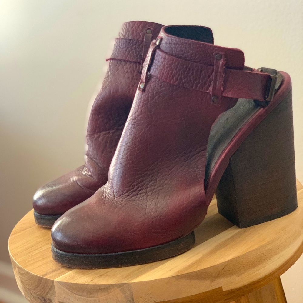 Free People cut out leather high heel